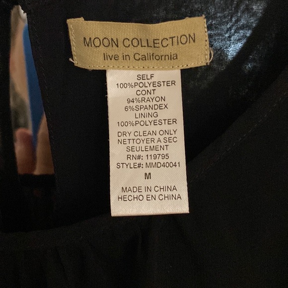 NWOT Moon Collection Live in California Black & Gold Mini Dress Sequins - Size M - Picture 3 of 7